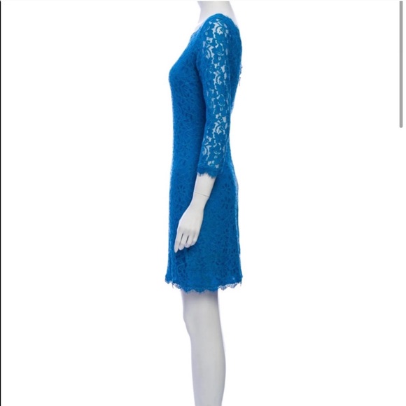 DVF zarita blue lace dress - Picture 3 of 5